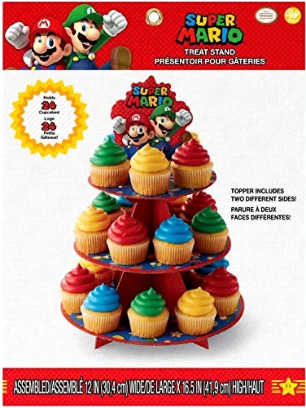 Wilton Super Mario by Nintendo Cupcake Treat Stand - 2" X 16.5"